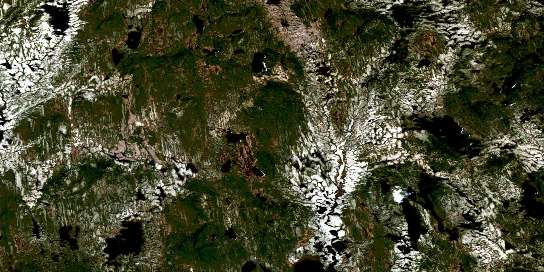 Lac Georget Satellite Map 023C08 at 1:50,000 scale - National Topographic System of Canada (NTS) - Orthophoto