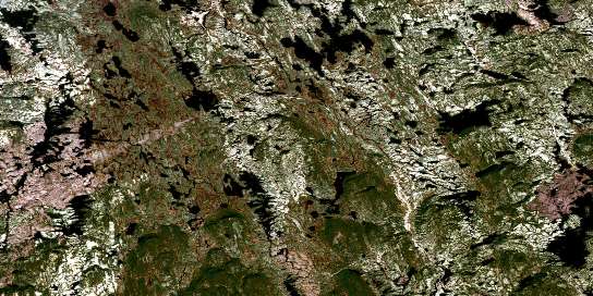 Lac Saint-Julien Satellite Map 023C09 at 1:50,000 scale - National Topographic System of Canada (NTS) - Orthophoto