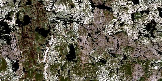 Lac Soulard Satellite Map 023C10 at 1:50,000 scale - National Topographic System of Canada (NTS) - Orthophoto