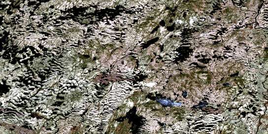 Lac Dahouet Satellite Map 023D09 at 1:50,000 scale - National Topographic System of Canada (NTS) - Orthophoto