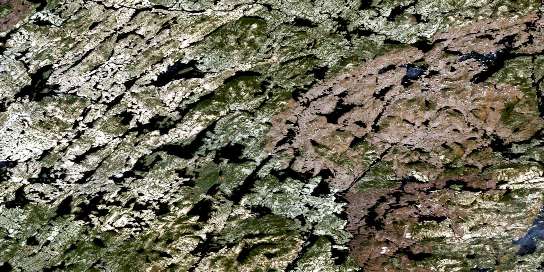 Lac Dumesnil Satellite Map 023E01 at 1:50,000 scale - National Topographic System of Canada (NTS) - Orthophoto
