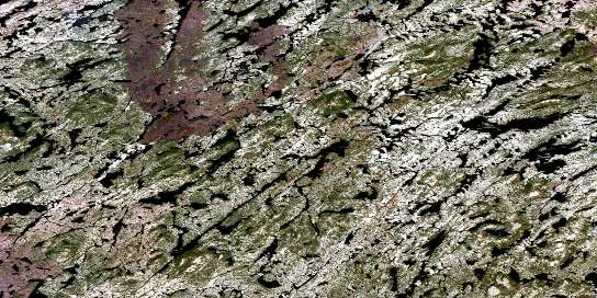 Lac Montbrillant Satellite Map 023E08 at 1:50,000 scale - National Topographic System of Canada (NTS) - Orthophoto