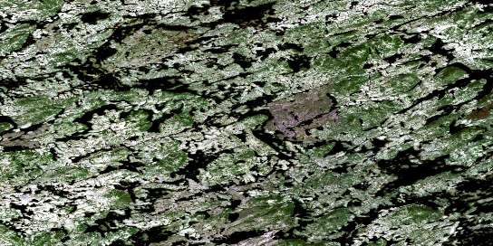 Lac De Lionne Satellite Map 023E11 at 1:50,000 scale - National Topographic System of Canada (NTS) - Orthophoto