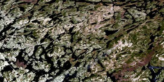 Lac Vignal Satellite Map 023F08 at 1:50,000 scale - National Topographic System of Canada (NTS) - Orthophoto