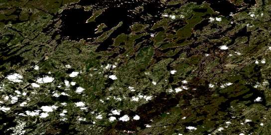  Satellite Map 023F13 at 1:50,000 scale - National Topographic System of Canada (NTS) - Orthophoto