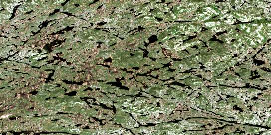 Lac Comte Satellite Map 023F16 at 1:50,000 scale - National Topographic System of Canada (NTS) - Orthophoto