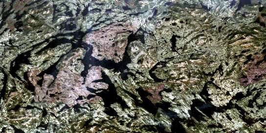 Lac Opiscotiche Satellite Map 023G04 at 1:50,000 scale - National Topographic System of Canada (NTS) - Orthophoto