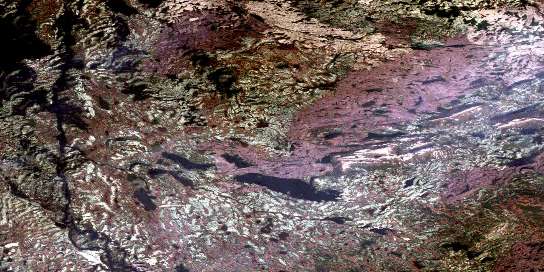 Evening Lake Satellite Map 023G09 at 1:50,000 scale - National Topographic System of Canada (NTS) - Orthophoto