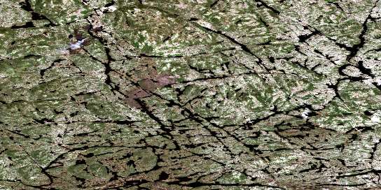 Lac Descayrac Satellite Map 023G13 at 1:50,000 scale - National Topographic System of Canada (NTS) - Orthophoto