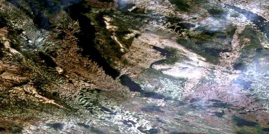 Air photo: Sims Lake Satellite Image map 023H13 at 1:50,000 Scale