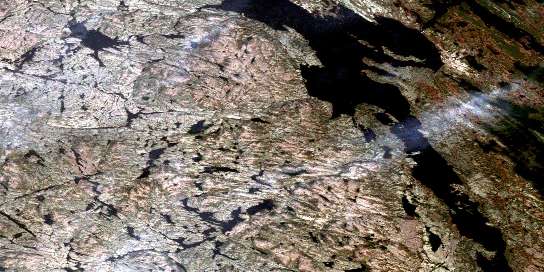 Air photo: Menihek Lakes Satellite Image map 023J07 at 1:50,000 Scale