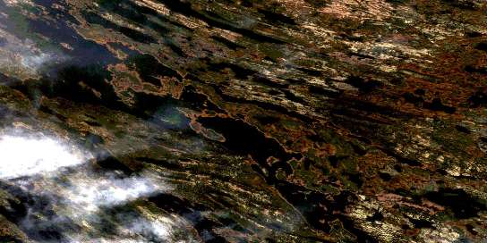 Air photo: Cavers Lake Satellite Image map 023J09 at 1:50,000 Scale