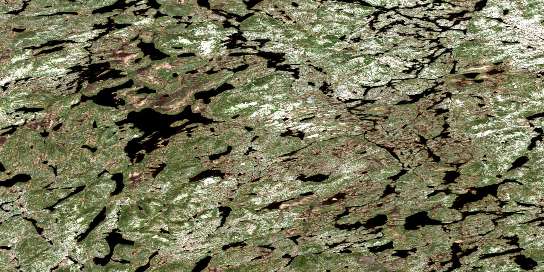 Lac Longrais Satellite Map 023K01 at 1:50,000 scale - National Topographic System of Canada (NTS) - Orthophoto