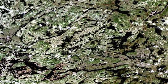 Lac Pierron Satellite Map 023K03 at 1:50,000 scale - National Topographic System of Canada (NTS) - Orthophoto
