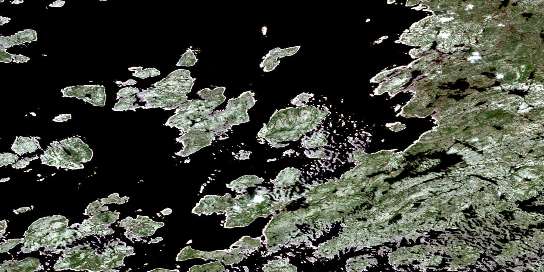 Lac Salvert Satellite Map 023K05 at 1:50,000 scale - National Topographic System of Canada (NTS) - Orthophoto