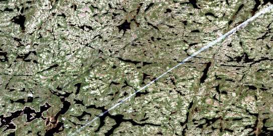 Lac Costebelle Satellite Map 023K15 at 1:50,000 scale - National Topographic System of Canada (NTS) - Orthophoto