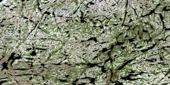 Lac Lachaussee Satellite Map 023K16 at 1:50,000 scale - National Topographic System of Canada (NTS) - Orthophoto