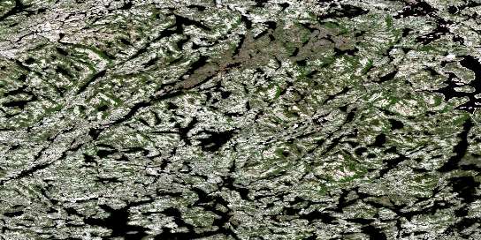 Lac Fleurange Satellite Map 023L07 at 1:50,000 scale - National Topographic System of Canada (NTS) - Orthophoto