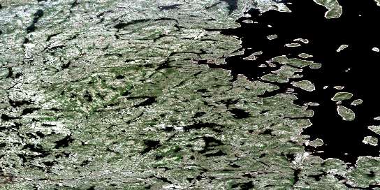 Lac Civrac Satellite Map 023L09 at 1:50,000 scale - National Topographic System of Canada (NTS) - Orthophoto