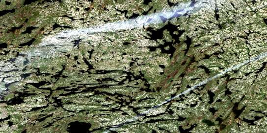 Lac Favery Satellite Map 023M08 at 1:50,000 scale - National Topographic System of Canada (NTS) - Orthophoto