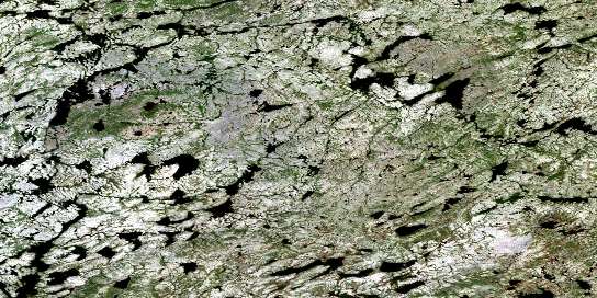 Lac Chavamond Satellite Map 023M11 at 1:50,000 scale - National Topographic System of Canada (NTS) - Orthophoto