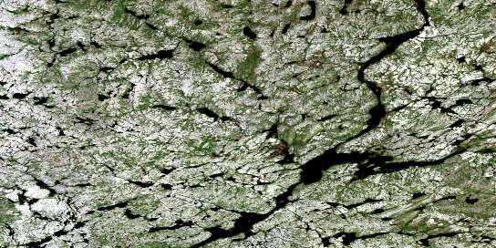 Air photo: Lac Mortier Satellite Image map 023M14 at 1:50,000 Scale