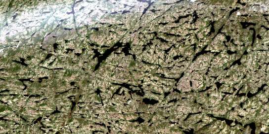 Lac Kerverso Satellite Map 023N02 at 1:50,000 scale - National Topographic System of Canada (NTS) - Orthophoto