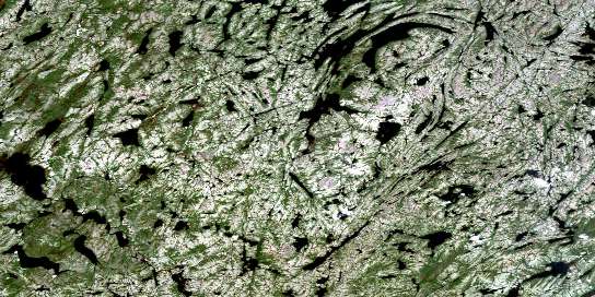 Lac Lippe Satellite Map 023N06 at 1:50,000 scale - National Topographic System of Canada (NTS) - Orthophoto