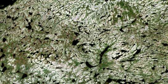 Lac Chalet Satellite Map 023N13 at 1:50,000 scale - National Topographic System of Canada (NTS) - Orthophoto