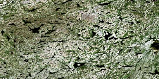 Lac Baril Satellite Map 023N14 at 1:50,000 scale - National Topographic System of Canada (NTS) - Orthophoto
