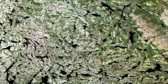 Lac Pailleraut Satellite Map 023O04 at 1:50,000 scale - National Topographic System of Canada (NTS) - Orthophoto