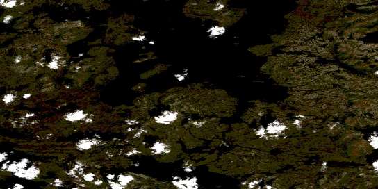 Lac Raude Satellite Map 023P08 at 1:50,000 scale - National Topographic System of Canada (NTS) - Orthophoto