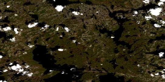 Lac Leif Satellite Map 023P09 at 1:50,000 scale - National Topographic System of Canada (NTS) - Orthophoto