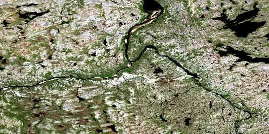  Satellite Map 023P15 at 1:50,000 scale - National Topographic System of Canada (NTS) - Orthophoto
