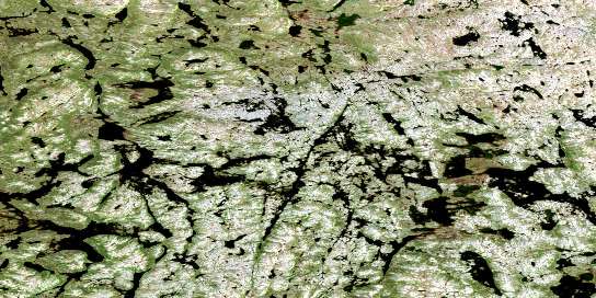 Lac Coiffier Satellite Map 024A06 at 1:50,000 scale - National Topographic System of Canada (NTS) - Orthophoto