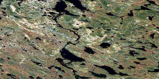 Lac Payant Satellite Map 024B01 at 1:50,000 scale - National Topographic System of Canada (NTS) - Orthophoto