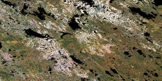 Lac Beaufort Satellite Map 024B02 at 1:50,000 scale - National Topographic System of Canada (NTS) - Orthophoto