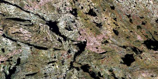 Lac Gachet Satellite Map 024B03 at 1:50,000 scale - National Topographic System of Canada (NTS) - Orthophoto
