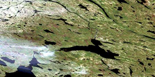 Air photo: Lac Ninawawe Satellite Image map 024B09 at 1:50,000 Scale