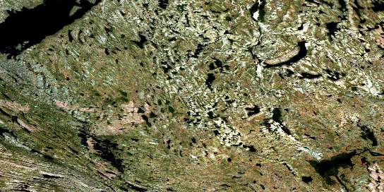 Lac Horseshoe Satellite Map 024B12 at 1:50,000 scale - National Topographic System of Canada (NTS) - Orthophoto