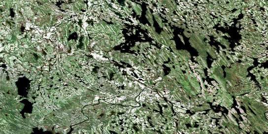 Lac Brissac Satellite Map 024B13 at 1:50,000 scale - National Topographic System of Canada (NTS) - Orthophoto