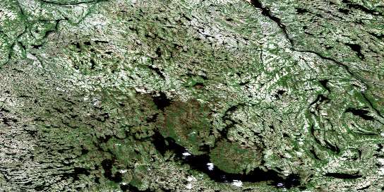Lac Loquin Satellite Map 024B15 at 1:50,000 scale - National Topographic System of Canada (NTS) - Orthophoto