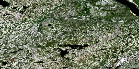  Satellite Map 024C03 at 1:50,000 scale - National Topographic System of Canada (NTS) - Orthophoto