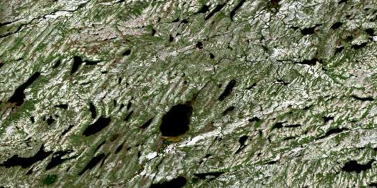 Lac De Noue Satellite Map 024C05 at 1:50,000 scale - National Topographic System of Canada (NTS) - Orthophoto