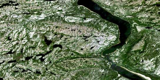 Lac Cambrien Satellite Map 024C06 at 1:50,000 scale - National Topographic System of Canada (NTS) - Orthophoto