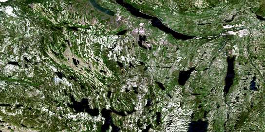 Lac Patu Satellite Map 024C10 at 1:50,000 scale - National Topographic System of Canada (NTS) - Orthophoto