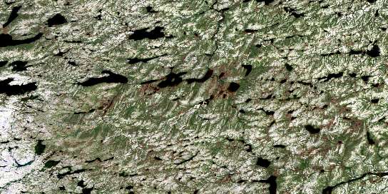 Lac Fremin Satellite Map 024D03 at 1:50,000 scale - National Topographic System of Canada (NTS) - Orthophoto