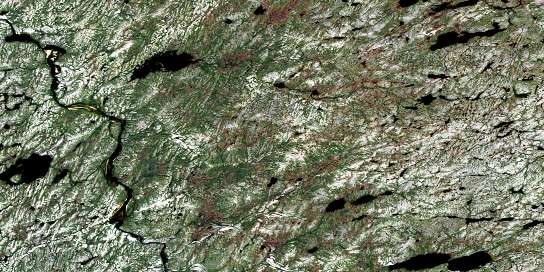 Lac Doran Satellite Map 024D07 at 1:50,000 scale - National Topographic System of Canada (NTS) - Orthophoto