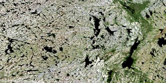 Lac Napier Satellite Map 024E16 at 1:50,000 scale - National Topographic System of Canada (NTS) - Orthophoto