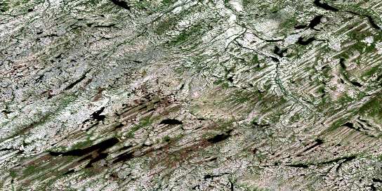 Lac Drumlin Satellite Map 024F04 at 1:50,000 scale - National Topographic System of Canada (NTS) - Orthophoto